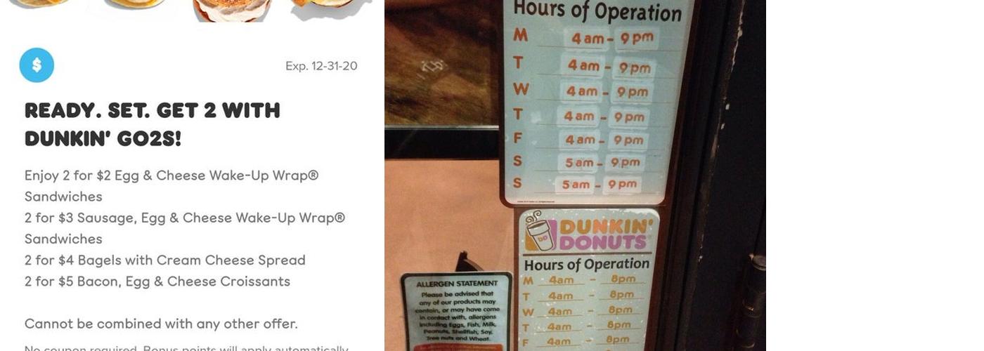 Dunkin' Menu