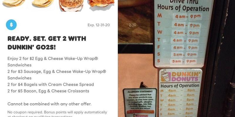 Dunkin' Menu