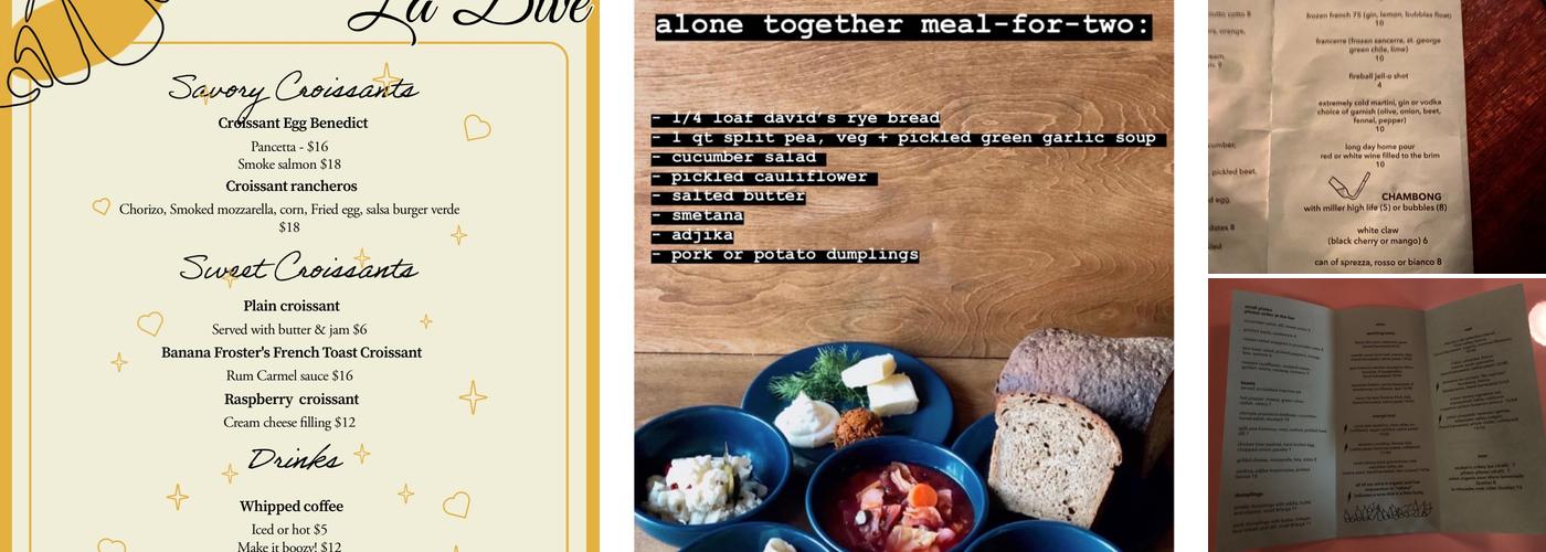 La Dive Menu