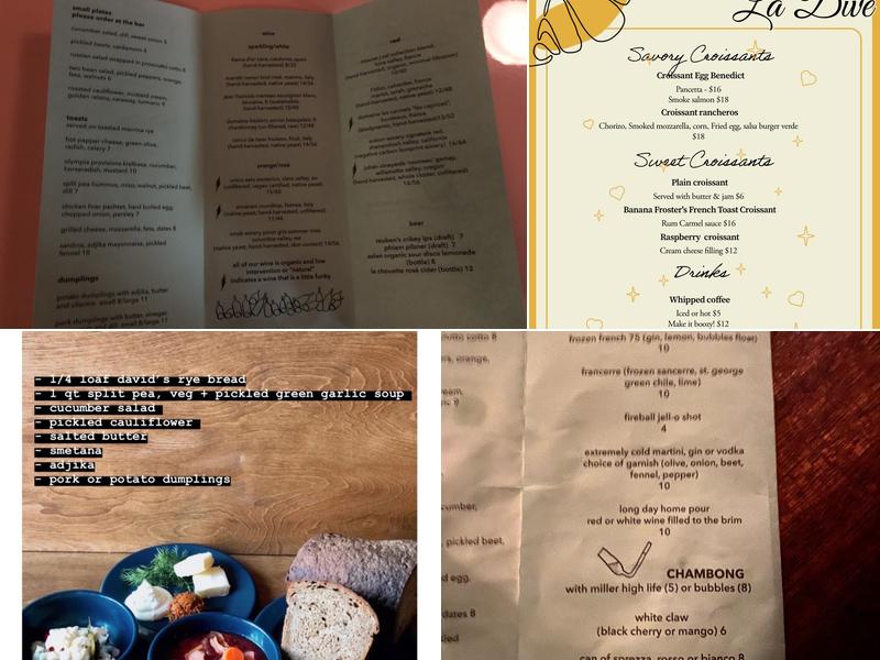La Dive Menu