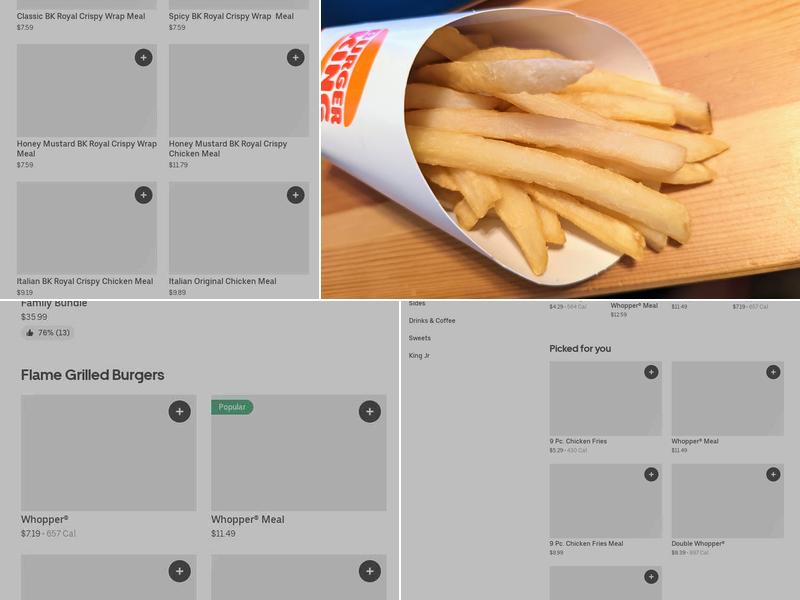 Burger King Menu