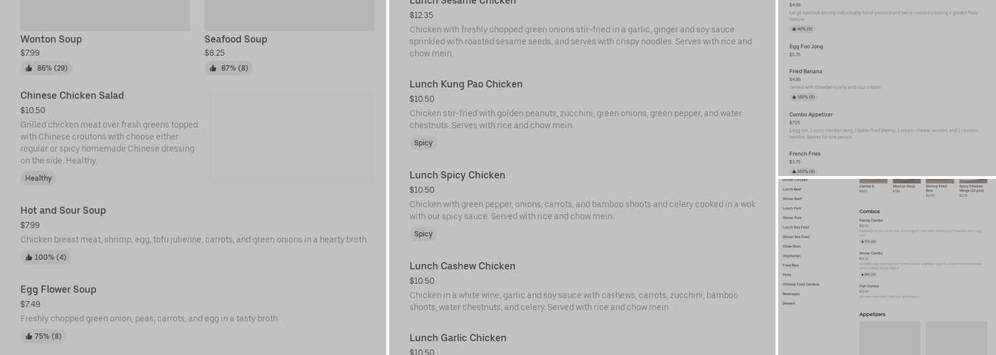 Bamboo Express Menu