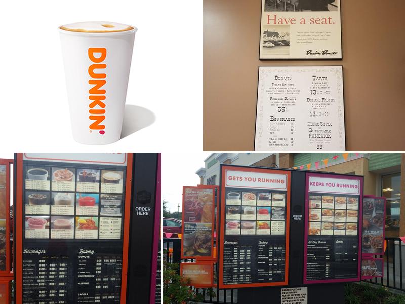 Dunkin' Menu
