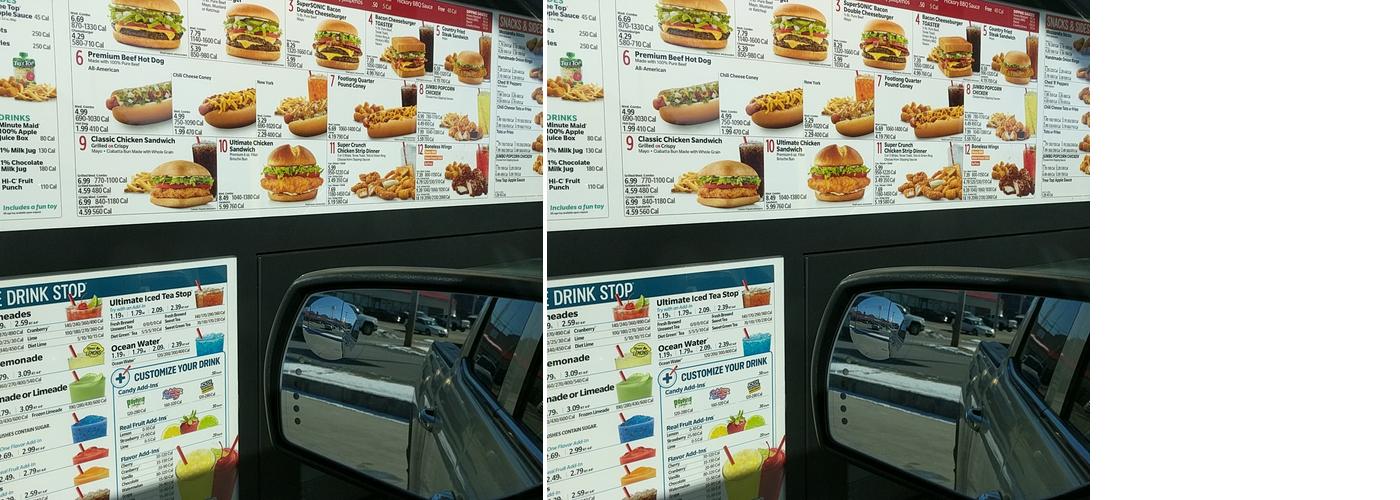Sonic Drive-In Menu