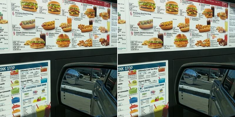 Sonic Drive-In Menu
