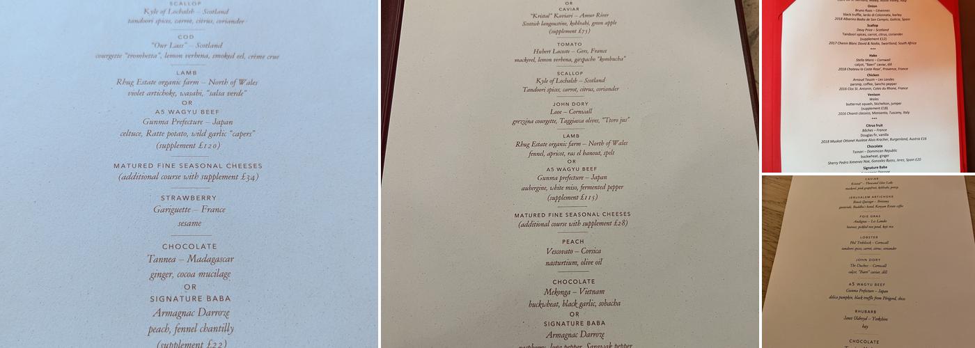 Hélène Darroze at The Connaught Menu