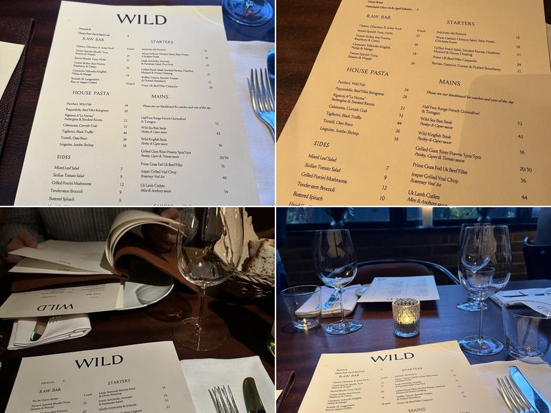 Wild Notting Hill Menu