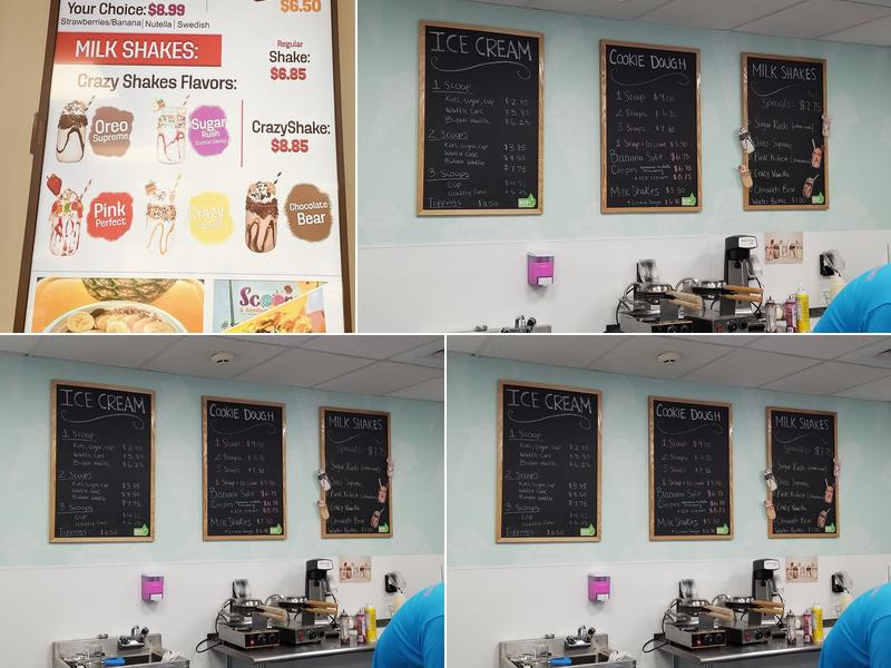 Scoops Hope st Ice Cream Shop Menu