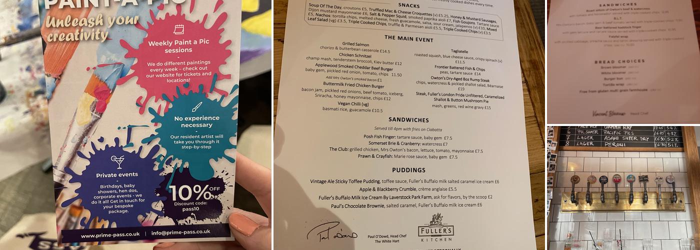 The White Hart, Southwark Menu