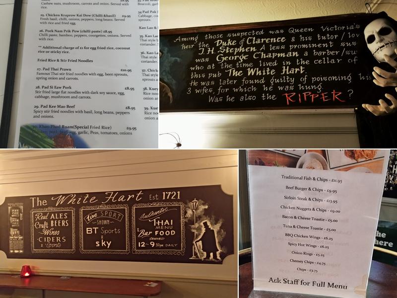 The White Hart Menu