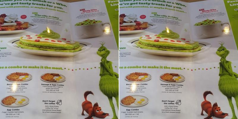 IHOP Menu