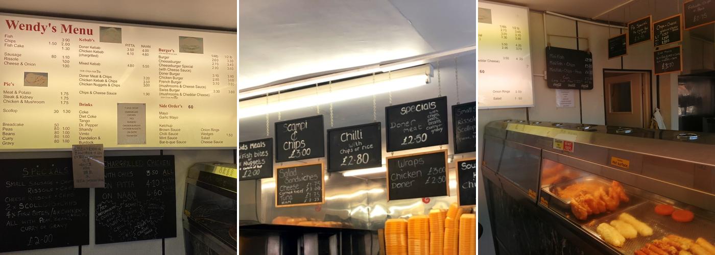 Wendy's Fish & Chips Menu