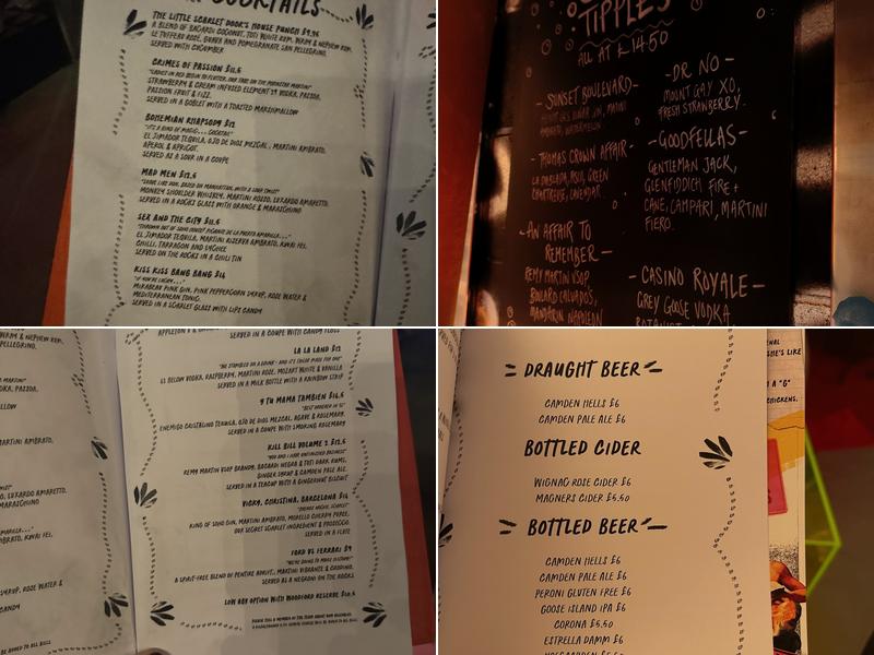 The Little Scarlet Door Menu