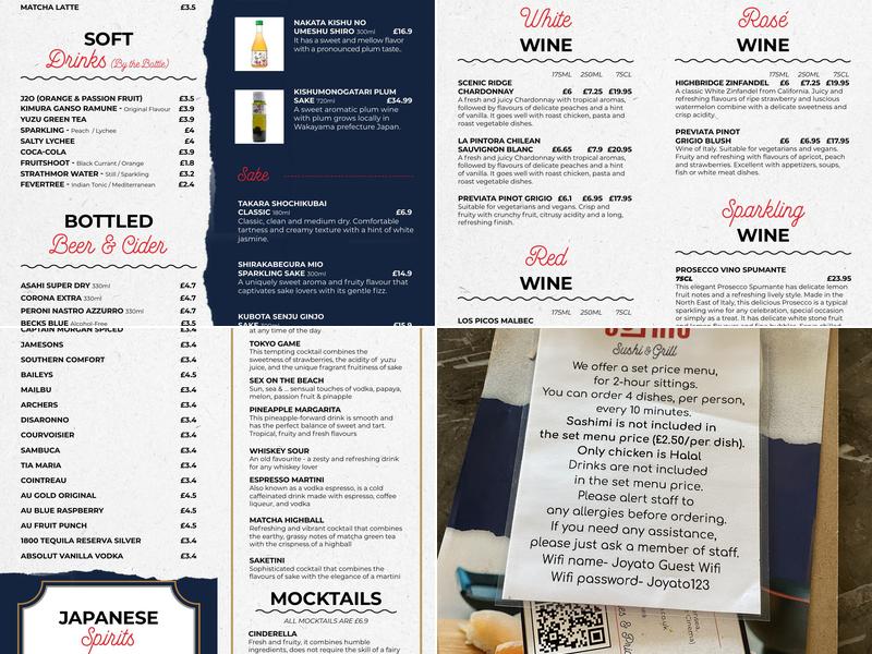 Joyato Restaurant Swansea Menu