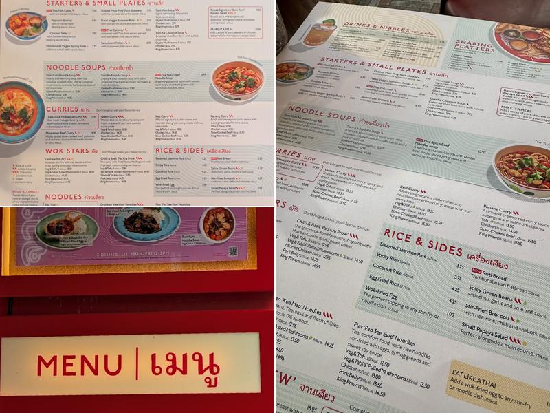 Rosa's Thai Richmond Menu