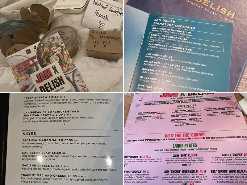 Jam Delish Islington Menu