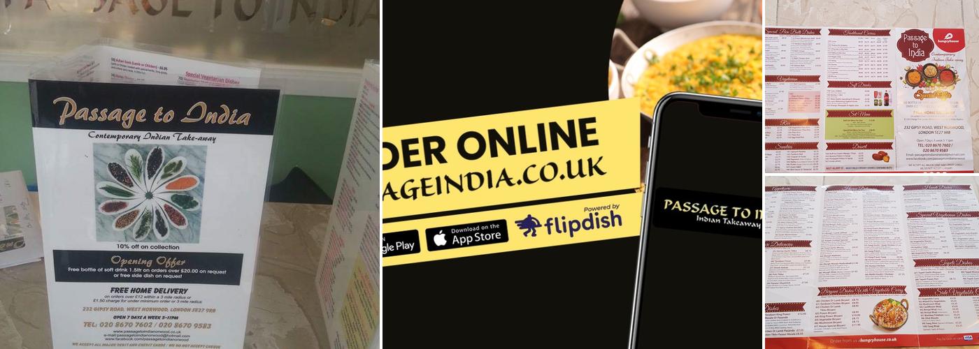 Passage to India Takeaway Menu