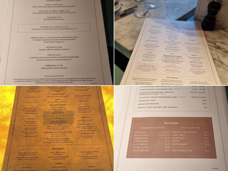 Luciano by Gino D'Acampo Menu