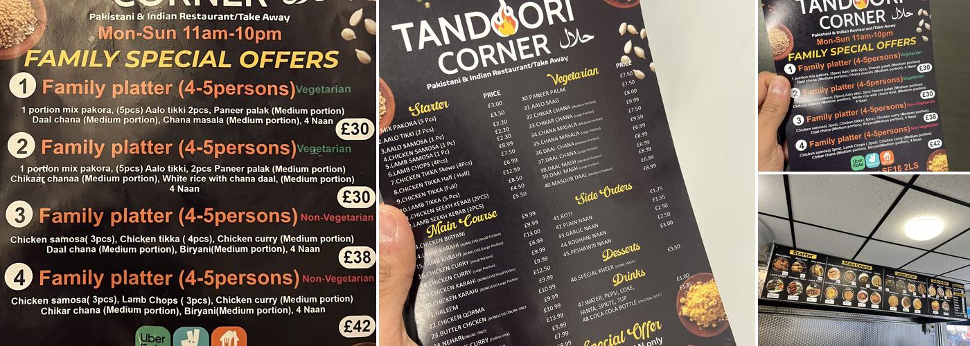Tandoori Corner Menu