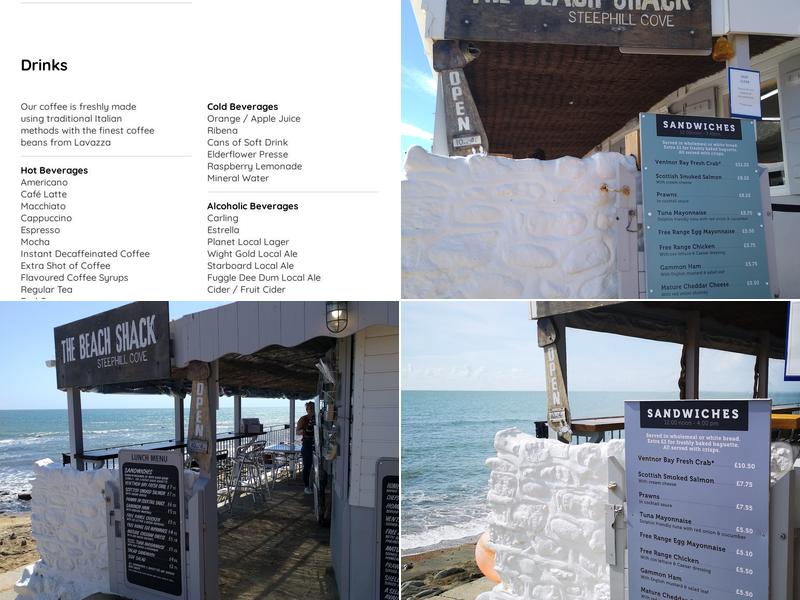 The Beach Shack Menu