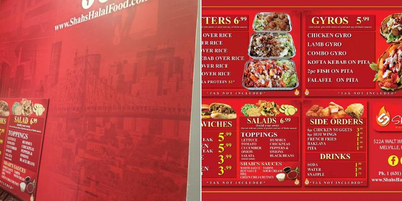 Shah's Halal Green Acres Mall Menu