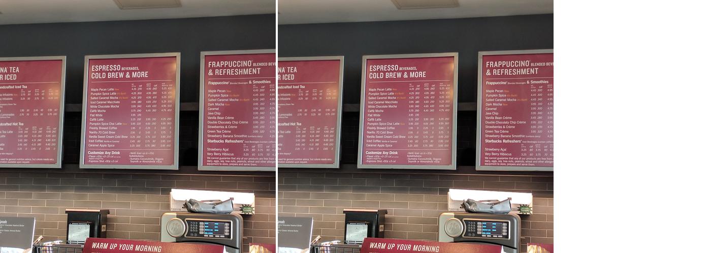 Starbucks Menu