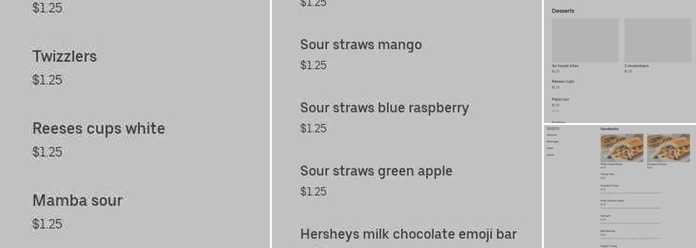 Astor Deli & Grocery Inc Menu