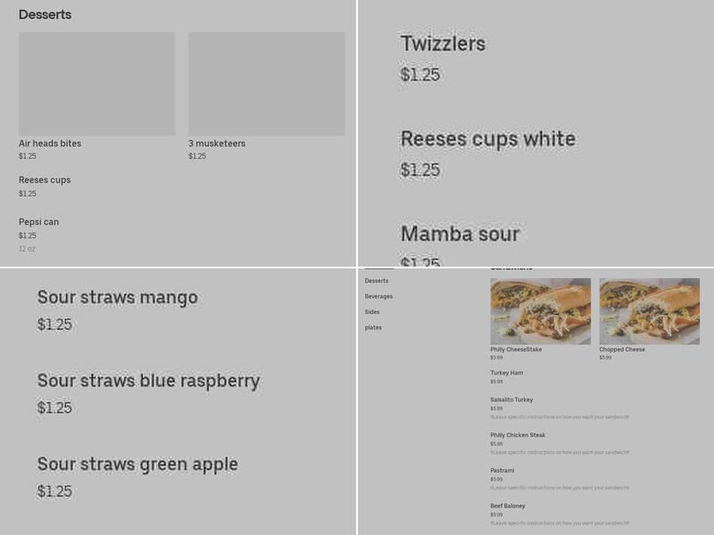 Astor Deli & Grocery Inc Menu