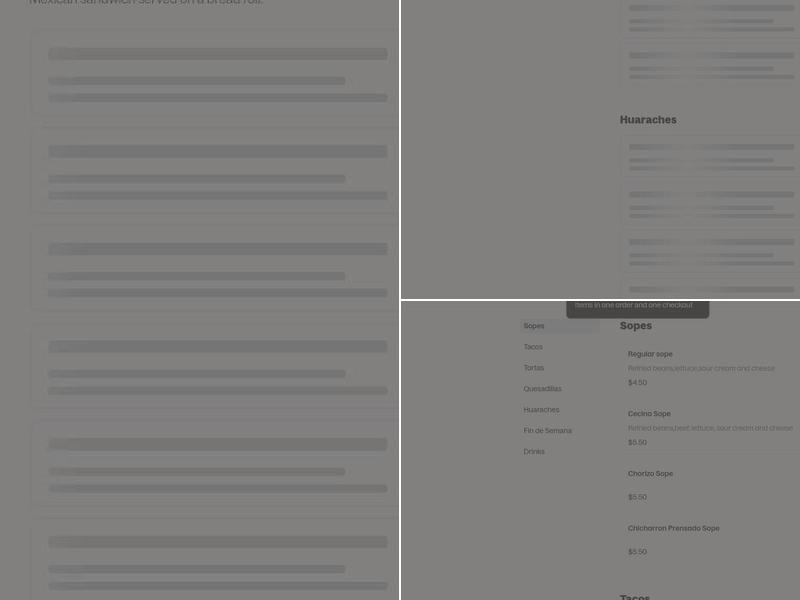 La Mexicana Deli Grocery Menu