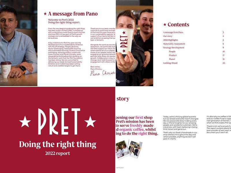 Pret A Manger Menu