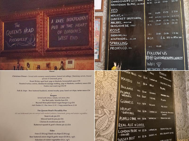 The Queens Head Menu