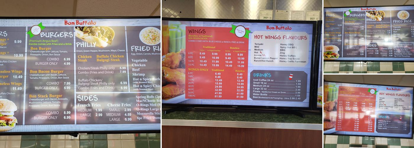 Bon Buffalo Menu