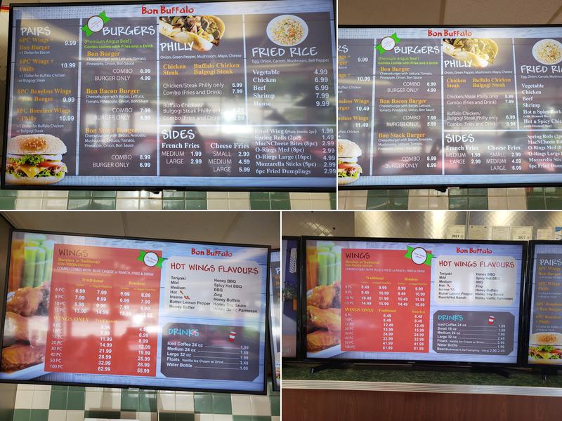 Bon Buffalo Menu