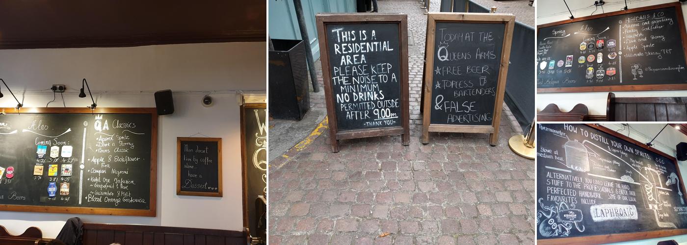 The Queens Arms Menu