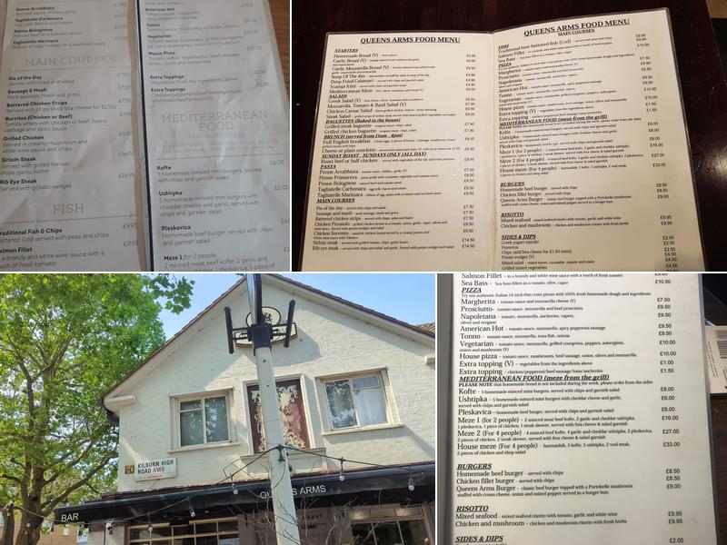 Queens Arms Menu