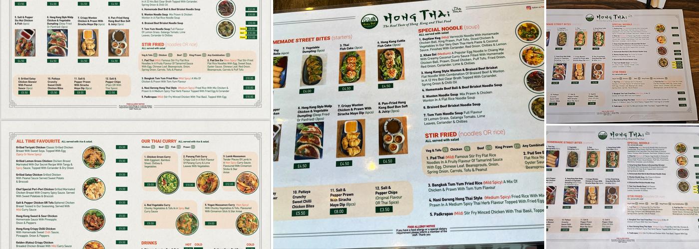 Hong Thai Menu