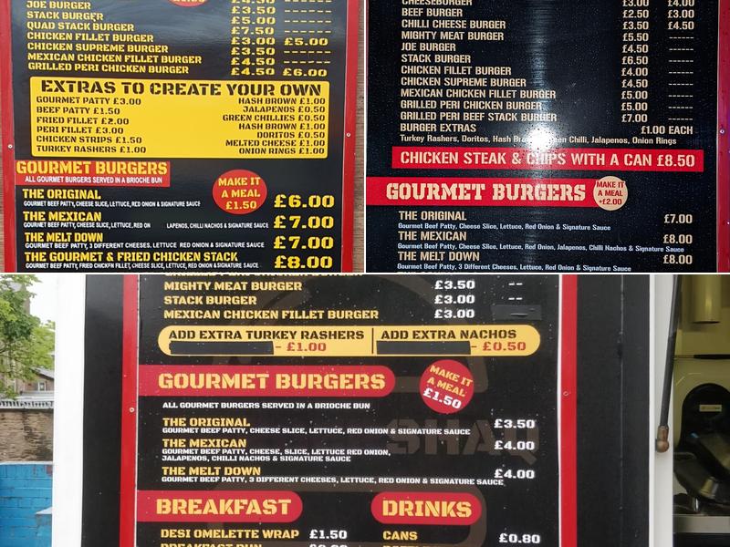 Burger Shaq Menu