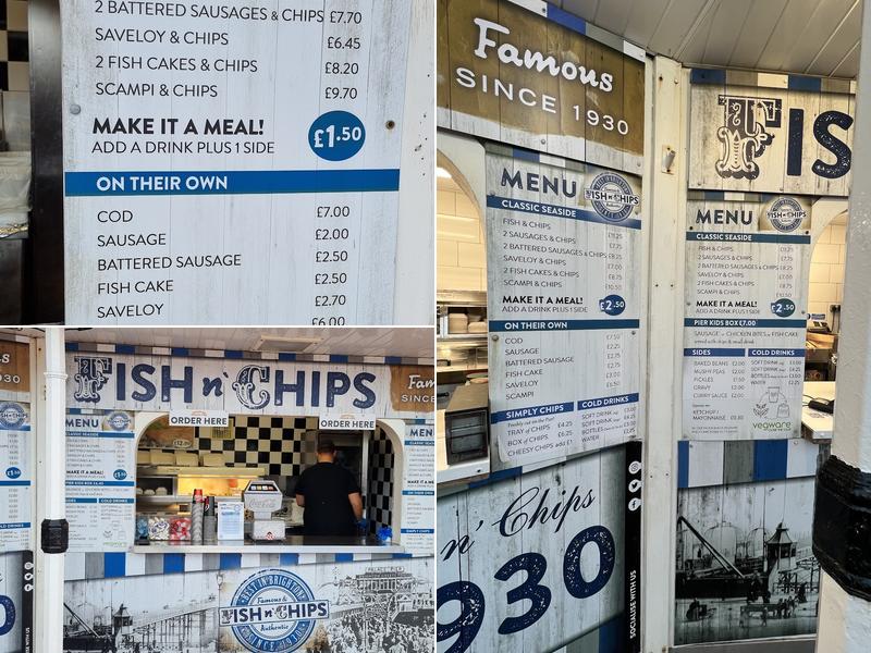 Fish & Chips Brighton Pier Menu