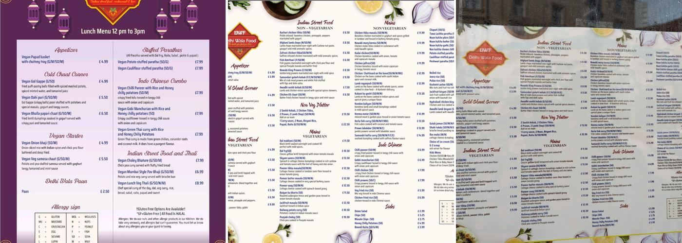 Delhi Wala Food Menu