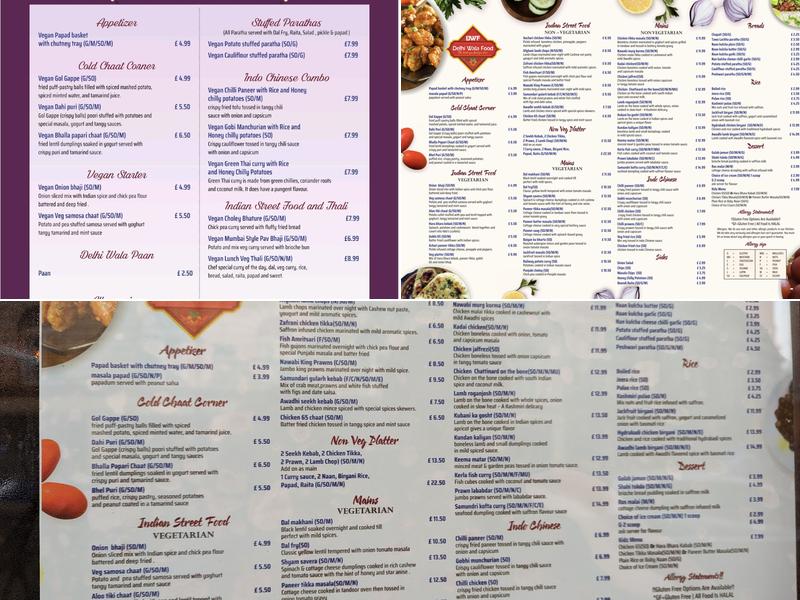 Delhi Wala Food Menu
