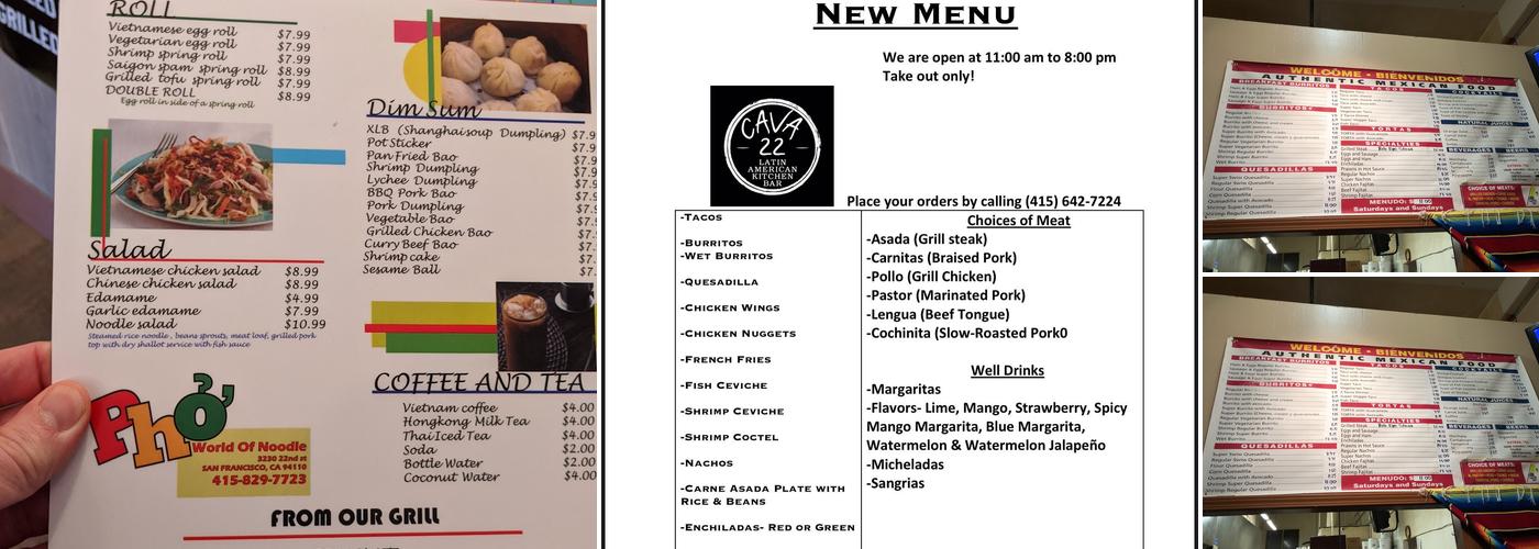 Cava22 Menu