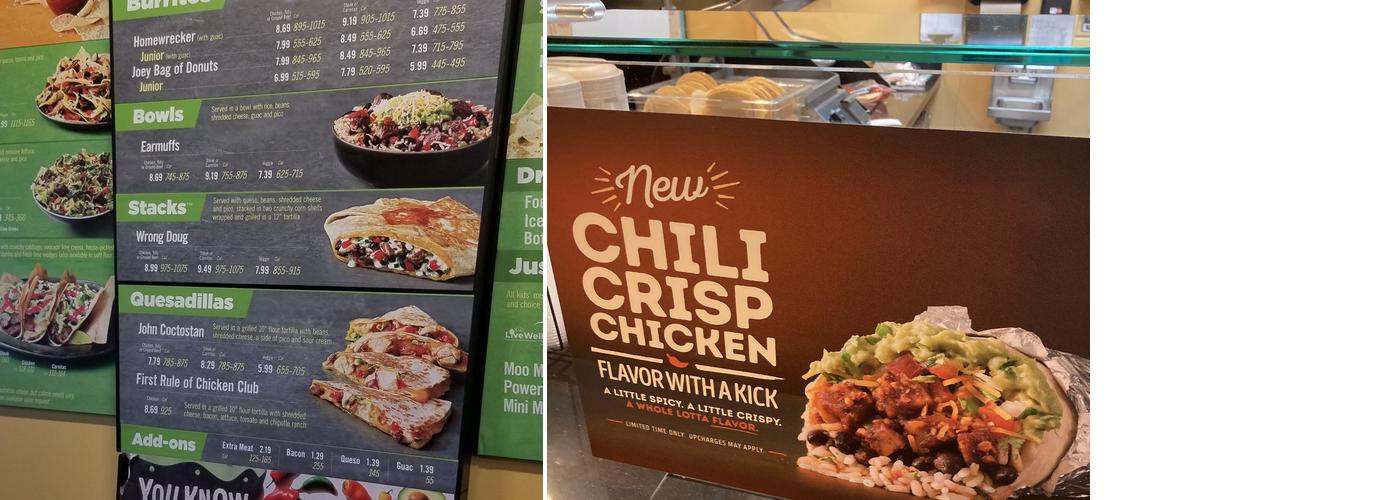 Moe's Southwest Grill Menu