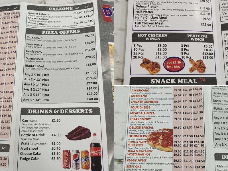 Deluxe Fried Chicken Menu