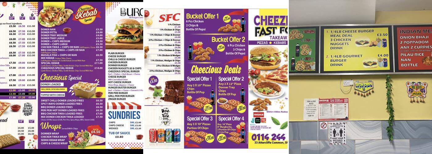 Cheezious Fast Food (Halal) Menu