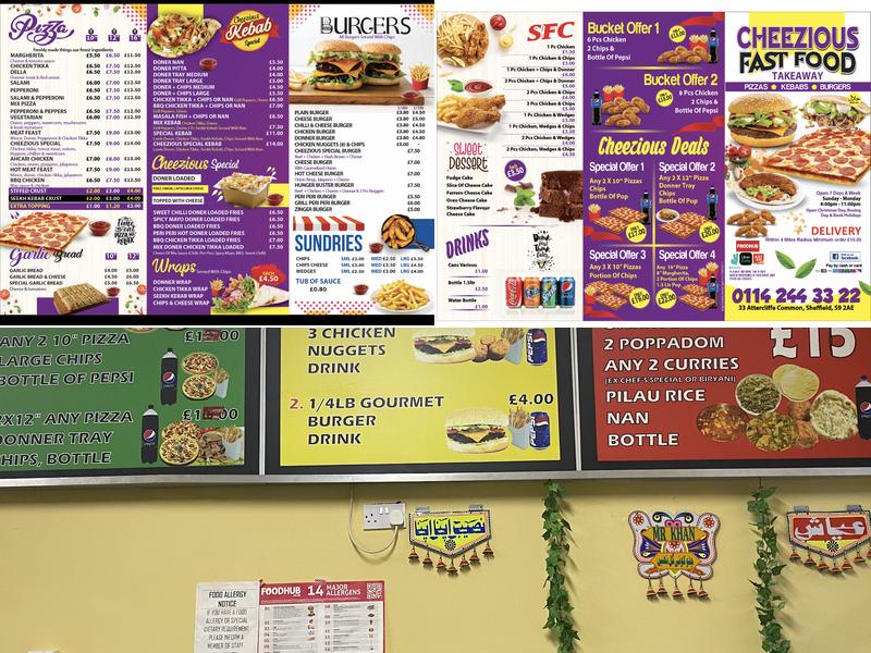 Cheezious Fast Food (Halal) Menu