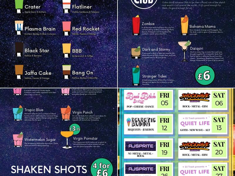 The Shooting Star Menu