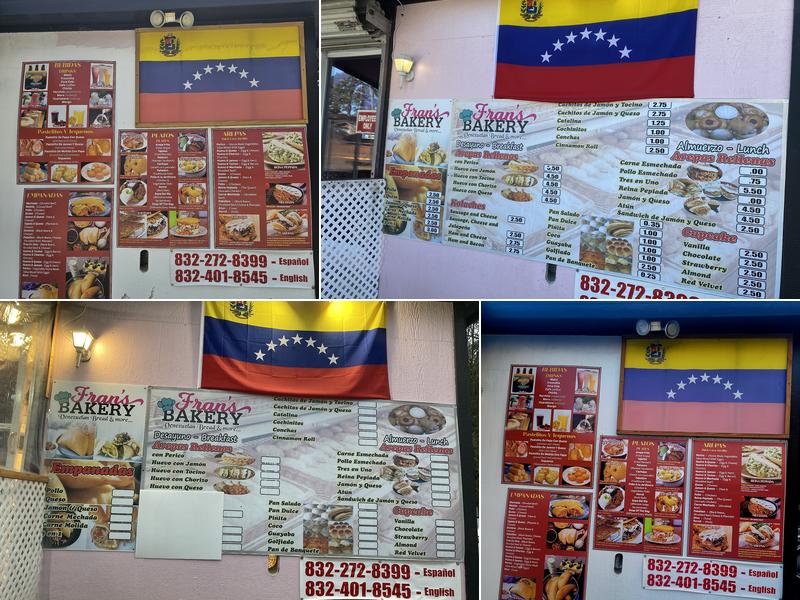 Frans Bakery Menu