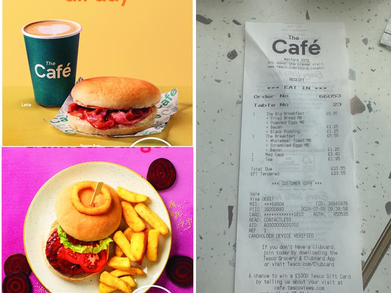 Tesco Cafe Menu