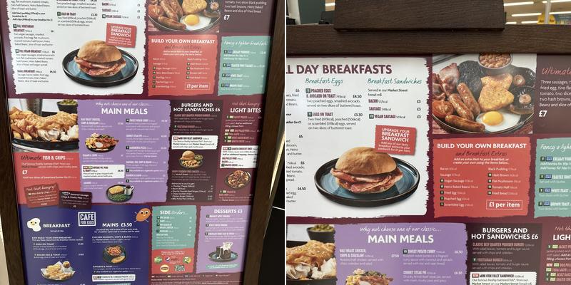 Morrisons Cafe Menu