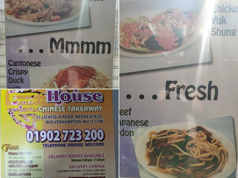 Jasmine House Chinese Takeaway Menu